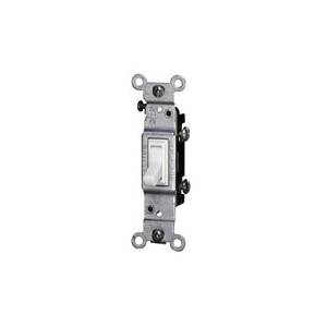 Leviton® 2651-2I Grounding AC Quiet Toggle Switch, 120 VAC, 15 A, 1/2, 2 hp Power Rating, SP Contact