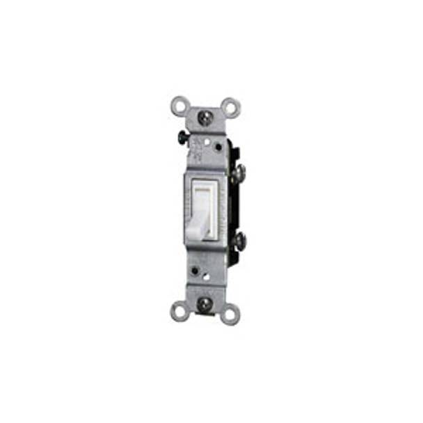 Leviton® 2651-2I Grounding AC Quiet Toggle Switch, 120 VAC, 15 A, 1/2, 2 hp Power Rating, SP Contact