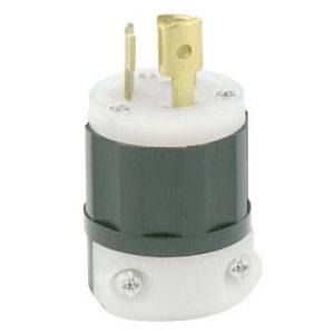 277 VAC 15 A L7-15P, Leviton Manufacturing Co., Inc. 4770-C Black & White® Locking Device Plug