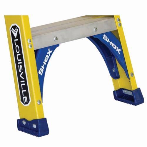 Louisville® FS2006 FS2000 Type I Non-Conductive Weather Resistant Step Ladder, 6 ft H Ladder, 250 lb Load, 5 Steps, Fiberglass, A14.5