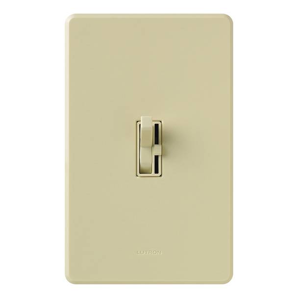 Lutron® Ariadni® Toggler® C.L® AYCL-153PH-IV 3-Way Traditional Style Dimmer Switch, 120 VAC, 1 Pole, Slide-to-Bright/Dim Operation, Ivory