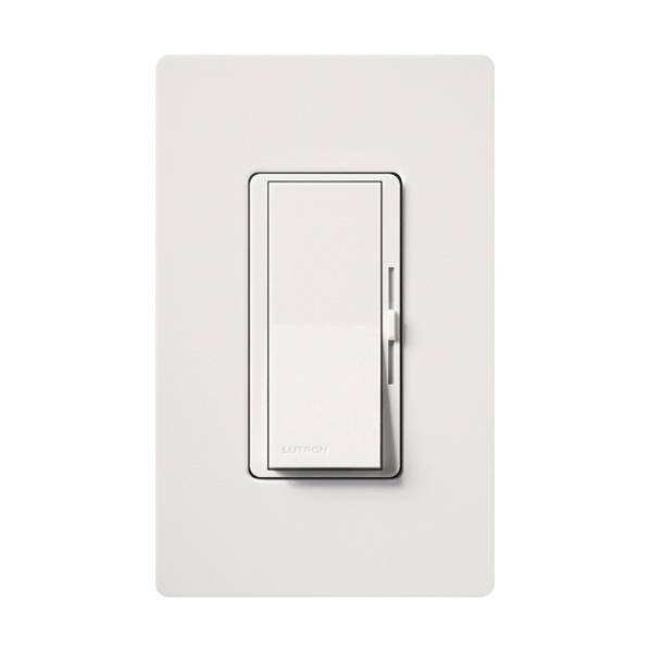 Lutron® Diva C.L® DVCL-153P-WH 3-Way Designer Style Dimmer Switch, 120 VAC, 1 Pole, Slide-to-Bright/Dim Operation, White