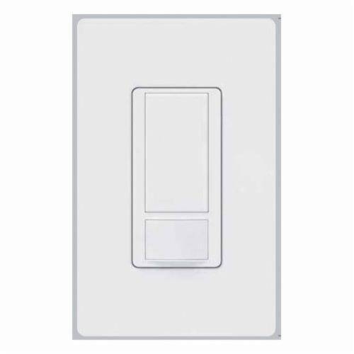 Lutron® MS-OPS2-IV Occupancy Sensing Switch, For Use With Incandescent/Halogen/MLV/ELV/CFL/LED/Magnetic Fluorescent/Electronic Fluorescent, 2 A at 120/277 VAC, 1 Pole, Ivory