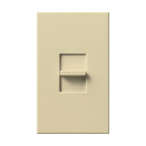 Lutron® Nova T® NTF-10-IV Architectural Style Dimmer Switch, 120 VAC, 16 A, 1 Poles, Slide to Off Operation, Ivory