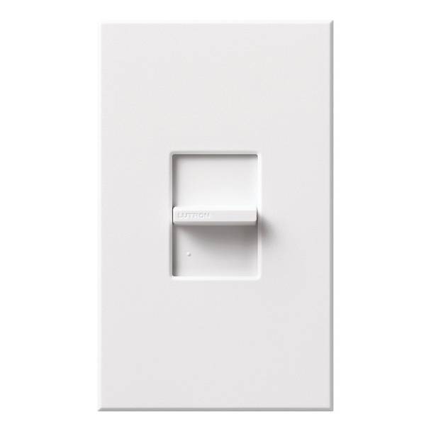 Lutron® Nova T® NT-1000-WH Architectural Style Dimmer Switch, 120 VAC, 1 Poles, Slide to Off Operation, White