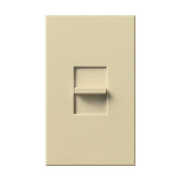 Lutron® Nova T® NT-600-IV Architectural Style Dimmer Switch, 120 VAC, 1 Poles, Slide to Off Operation, Ivory
