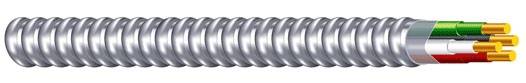 10 AWG 2-Conductor Solid Aluminum MC Armored Cable (250 Ft Coil)
