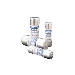 690 VAC/700 VDC, 100 A, Mersen S.A. A70QS100-22F Amp-Trap® French Cylindrical Fuse, Ferrule Terminal