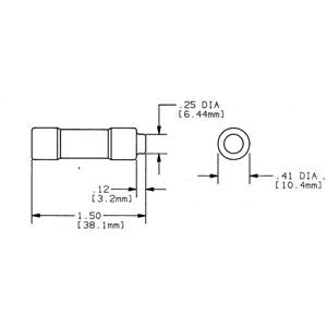 Fusibile MERSEN FERRAZ ATQR1-1/2, 1 1/2 A, 600 V CA | AG8LZM - Foto 3