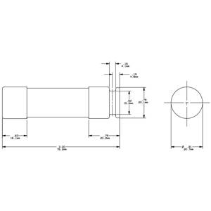 250 VAC/VDC 50 A, Class RK5, Mersen S.A. TR50R Tri-Onic® UL Power Fuse, Time Delay, Ferrule Terminal