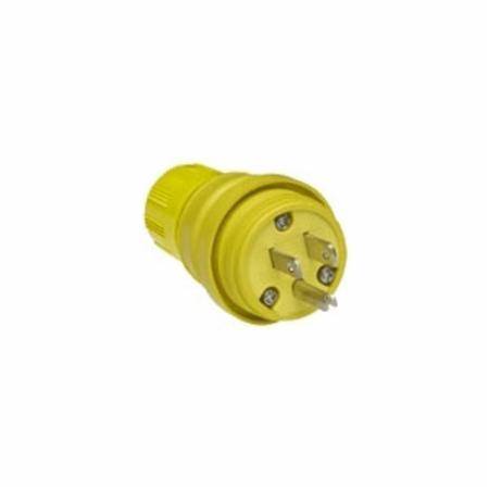 125 VAC 15 A 5-15P, Molex LLC 130146-0031 Watertite® Straight Blade Plug, Yellow