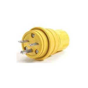250 VAC 15 A 6-15P, Molex LLC 130146-0044 Watertite® Straight Blade Plug, Yellow