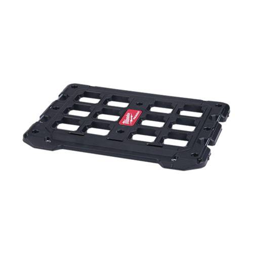 Milwaukee® PACKOUT™ 48-22-8485 Mounting Plate, For Use With PACKOUT™ Modular Storage System, 50/100 lb Load, Wall/Floor Mounted, Polymer, Black