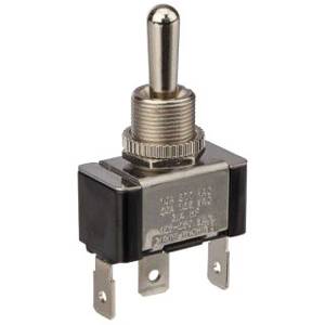 125/250 VAC 20 A, SPDT, NSi Industries LLC 78070TQ Toggle Switch, Brass/Nickel
