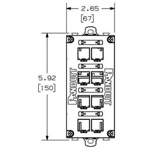 Panduit CDPP8RG IndustrialNet™ Patch Panel