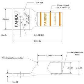 Panduit LCA3/0-14-X Pan-Lug™ Compression Cable Lug