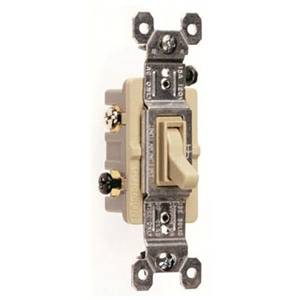 120 VAC 15 A, Legrand North America LLC 663IG TradeMaster® Toggle Switch, Ivory