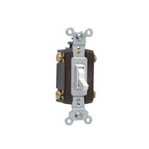 120 VAC 15 A, Legrand North America LLC 664WG TradeMaster® Toggle Switch, White