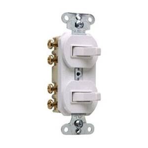 120/277 VAC 15 A, Legrand North America LLC 693W TradeMaster® Combination Switch, White