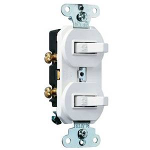 120/277 VAC 15 A, Legrand North America LLC 696WG TradeMaster® Combination Switch, White