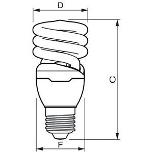 13 W, T2, Philips Lighting 413996 Compact Fluorescent Lamp