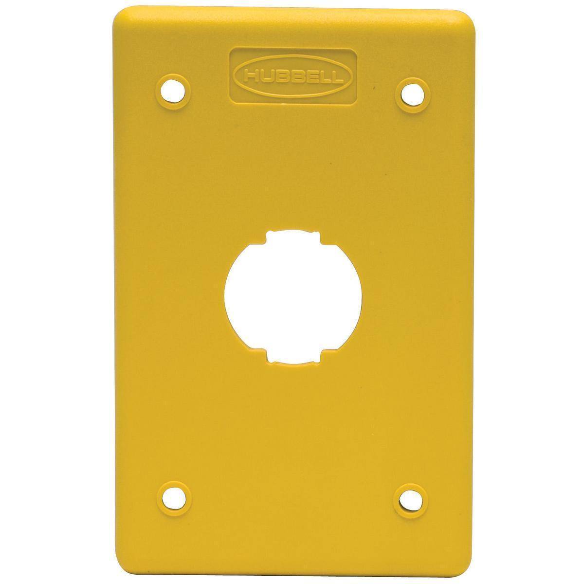 PREMISE WIRING iSTATION™ HI114PY HI-IMPACT™ Type FS/FD Non-Metallic Face Plate, 1 Gangs, ABS/Thermoplastic, Yellow