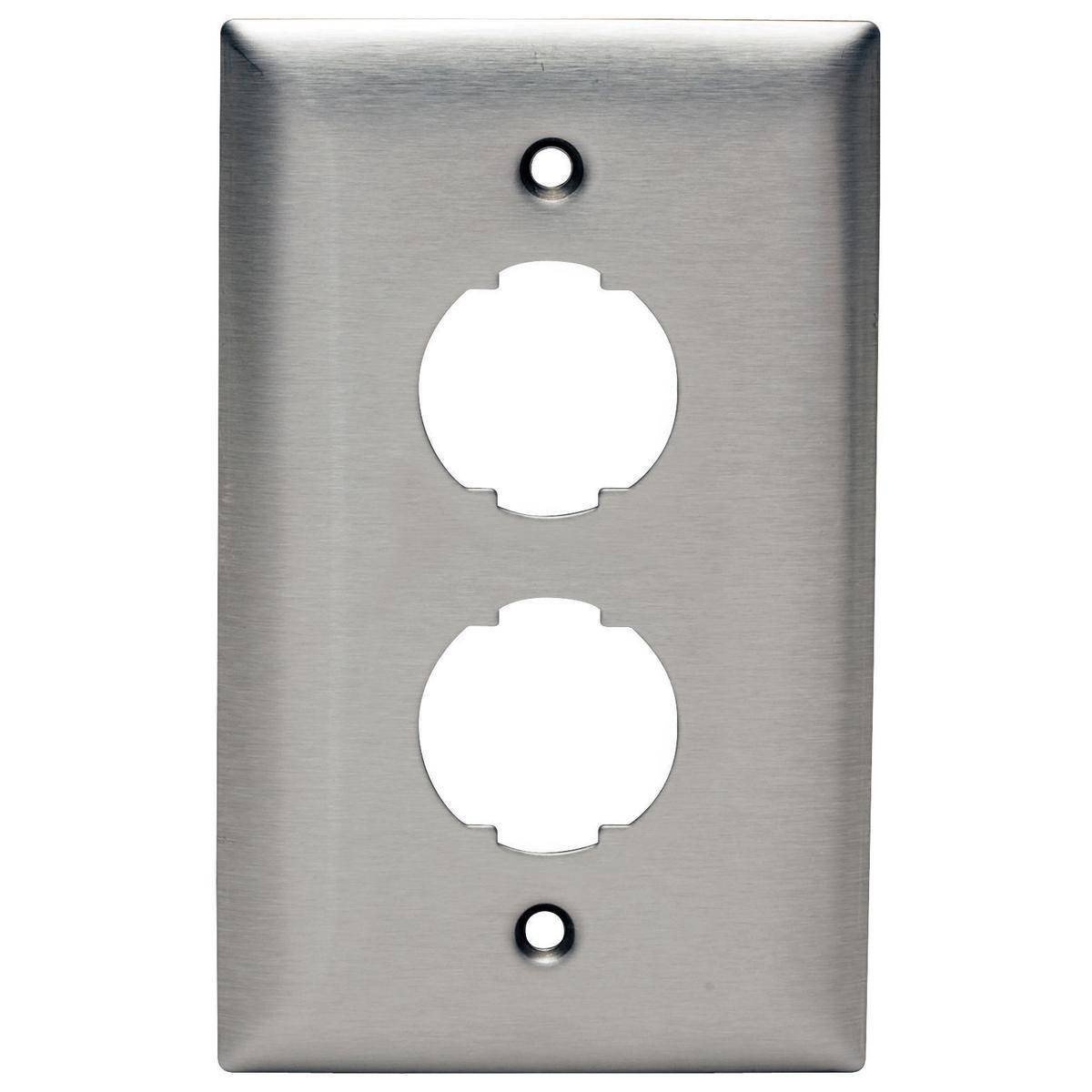 PREMISE WIRING iSTATION™ HISF12 HI-IMPACT™ Face Plate, 1 Gangs, 2.78 in W x 4.5 in H, 302/304 Stainless Steel, Metallic