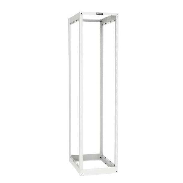 Panduit® AR4P96WH Bottom Up Post Rack, 96.13 in H x 20.31 in W x 23 to 42 in D, 2000 lb Load, 52 Shelves