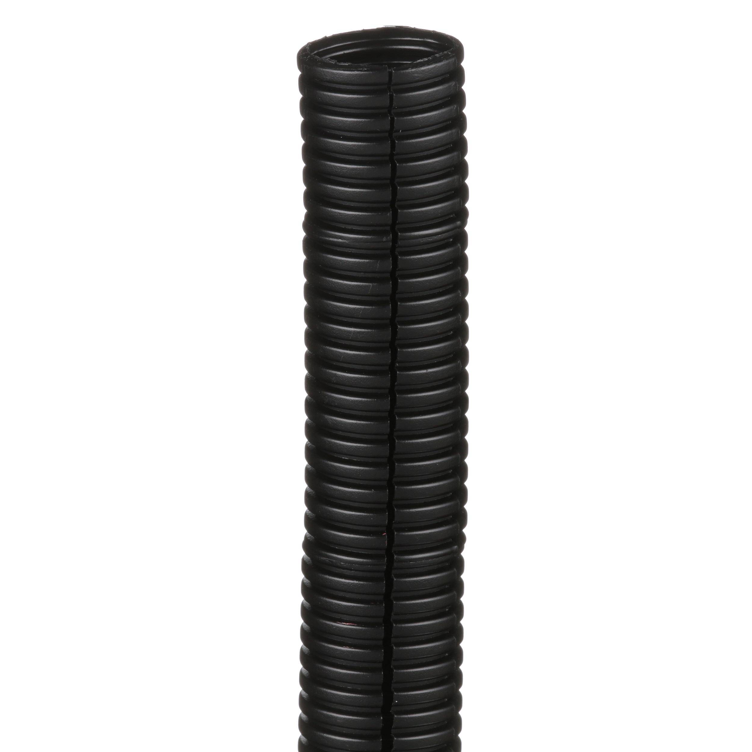 Panduit® CLT100PUV-0 Corrugated Loom Tubing, 29.01 mm Dia Inside x 710 m L x 0.58 mm THK, UV Resistant Polypropylene, Black