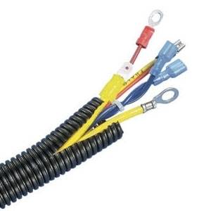 0.91" ID x 1.1" OD x 100' L, 1" Bundle, Panduit CLT100F-C20 Corrugated Loom Tubing, Black