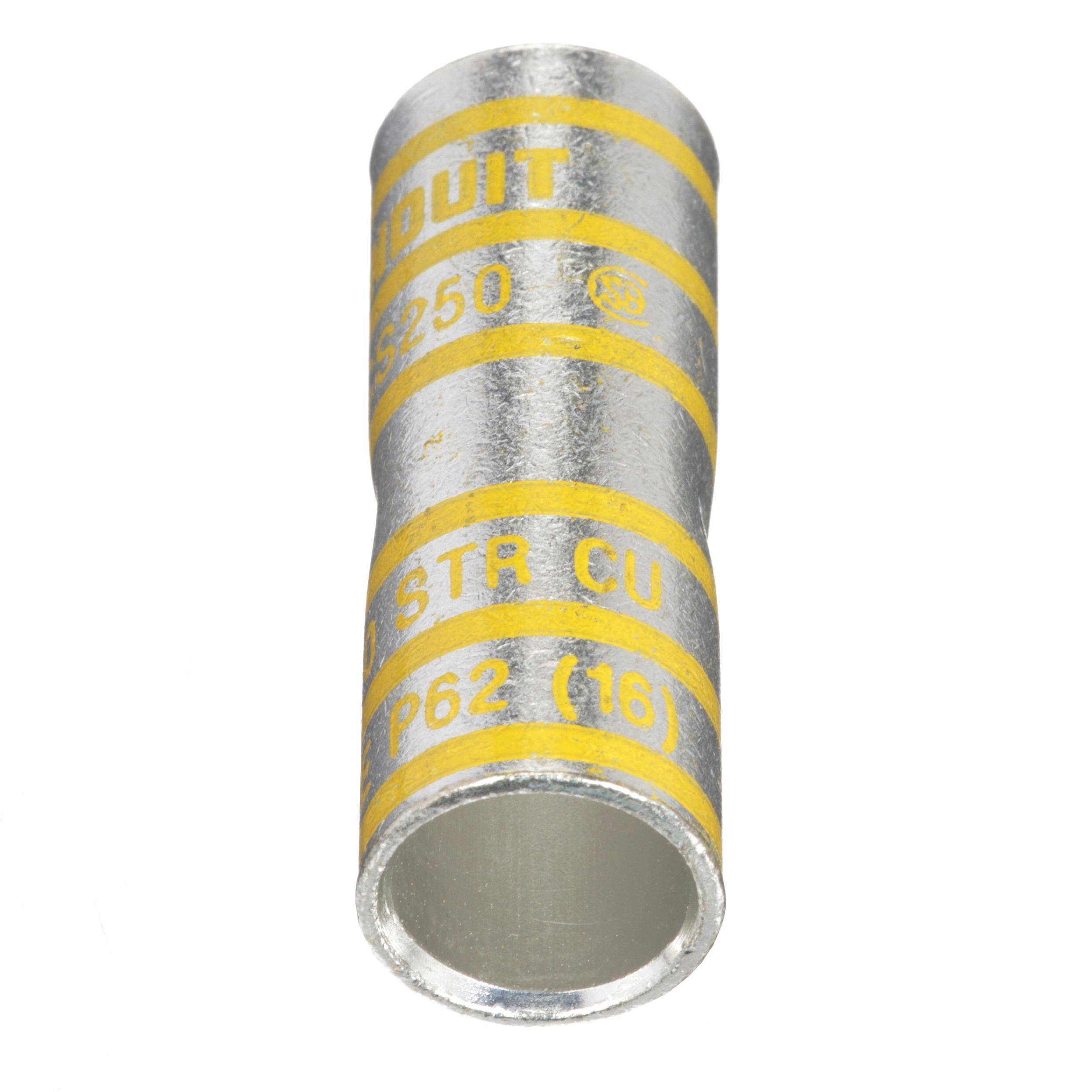 Burndy YS29A1 Hylink Compression Non-Insulated Butt Splice 250 MCM Conductor 3 18 In Length Standard Barrel Aluminum Red541758