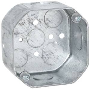 21.5 Cu in 9-KO, Hubbell Incorporated 167 Octagon Box