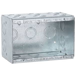 3-Gang 19-KO, 67.3 Cu Inch, Hubbell Incorporated 697 Masonry Box