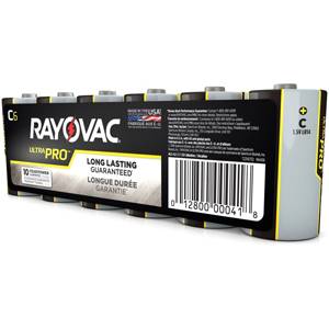 Rayovac® AL-C ULTRA PRO™ Battery, Alkaline, 1.5 VDC Nominal, 7800 mAh Nominal, C