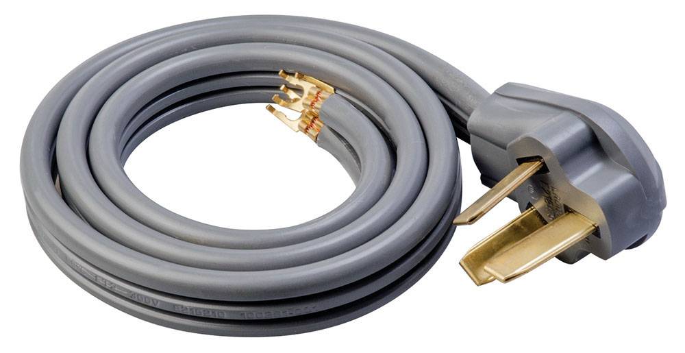 (2) 6 AWG and (1) 8 AWG 3-Conductor Stranded Gray PVC Jacket SRDT Range Cord (6 Ft)