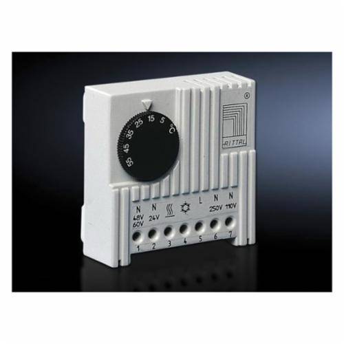 Rittal 3110000 1-Phase 1-Pole Internal Enclosure Thermostat, 24/48/60 VDC, 115/230 VAC, 4 A