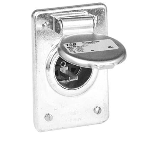 Russellstoll® Ever-Lok® 8147 Reverse Service Male Receptacle, 600 VAC ...