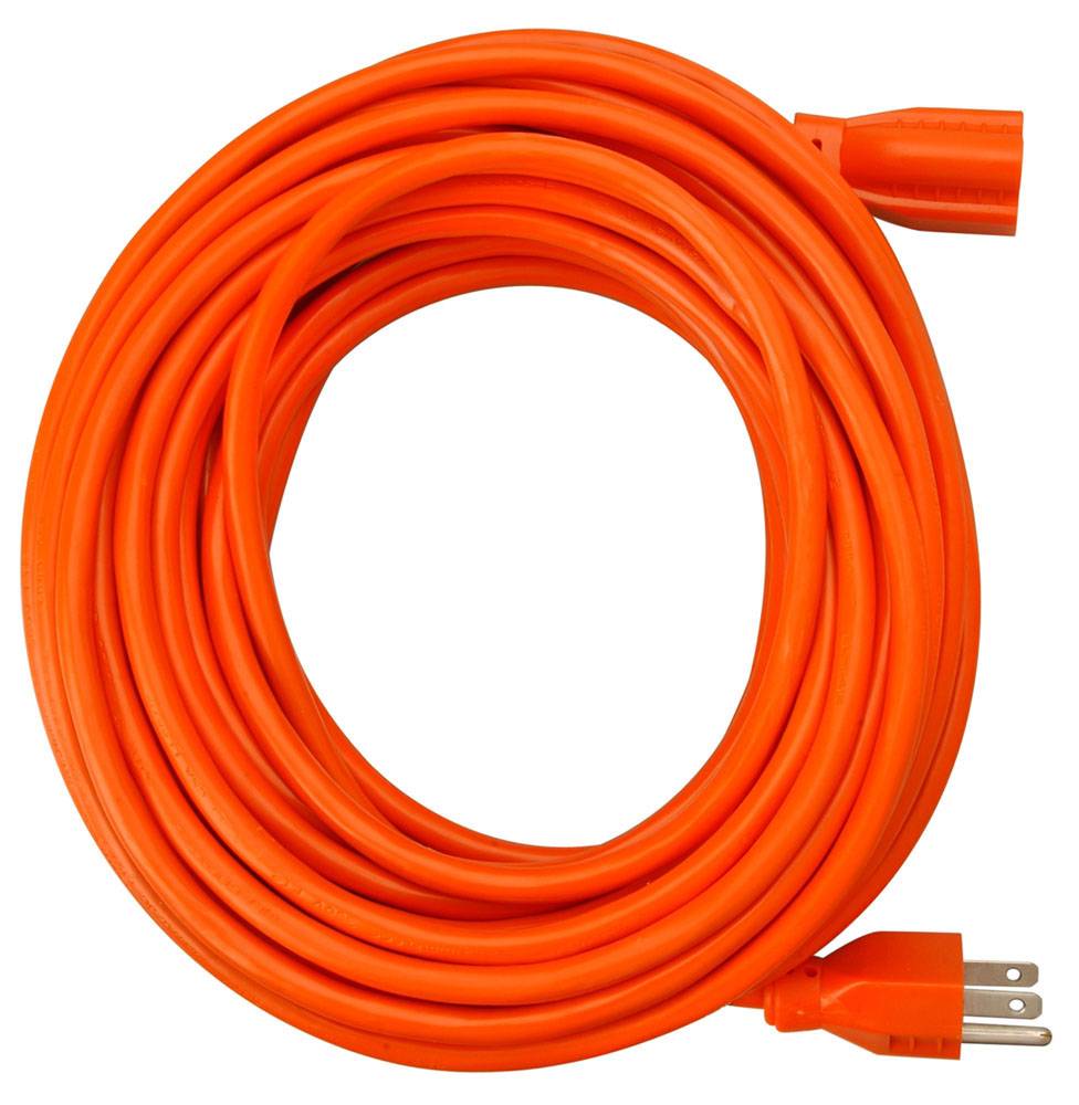 14 AWG 3-Conductor Copper Orange Thermoplastic Jacket SJTW Extension Cord (25 Ft)