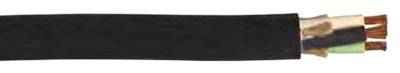 10 AWG 3-Conductor Bare Copper Black Rubber Jacket SOOW Portable Cord (250 Ft Coil)