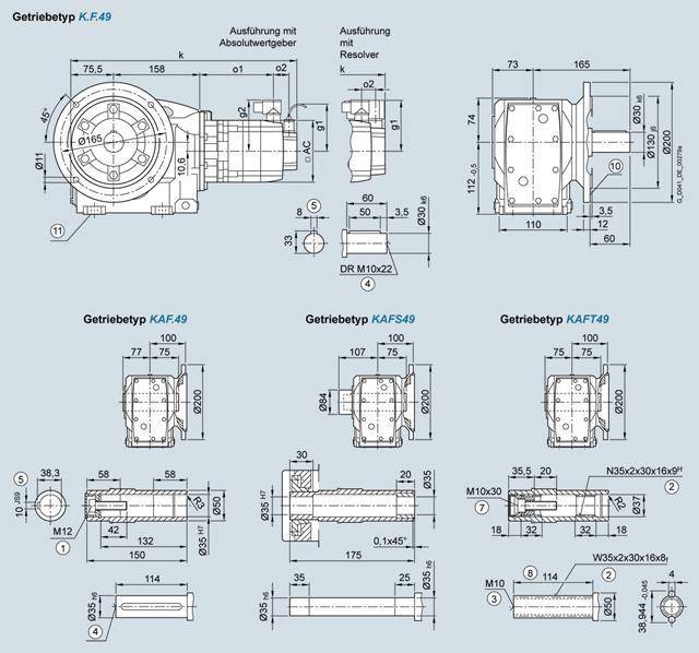 Siemens 1FG15051QD232AC2, 600 V, 4500 RPM max, 2.35 Nm torque