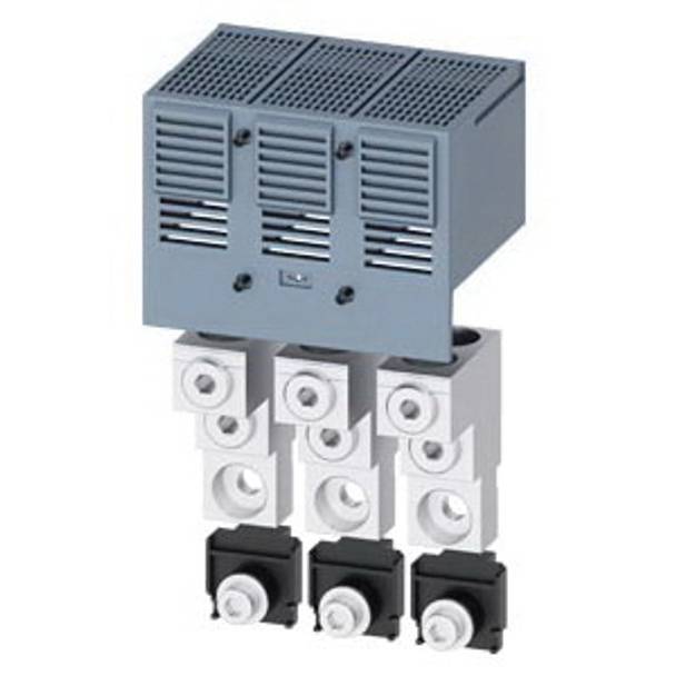 Siemens 3VA9473-0JJ23 3-Pole 2-Cable Wire Connector, 2/0 AWG to 600 kcmil, For Use With 3VA63 at 400 A, 3VA64 at 600 A Molded Case Circuit Breaker