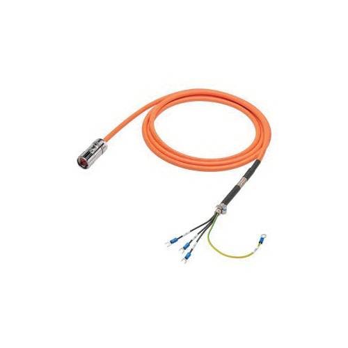 Siemens 6FX30025CL121BA0 Pre-Assembled Power Cable With Straight Connector, For Use With SINAMICS V90 Basic Servo Drive System, Motor S-1FL6 HI 400 V With V70/V90 Frame Size B and C and MOTION-CONNECT 300 Connection System, 4 x 2.5 C sq-mm, 1000000 Bends