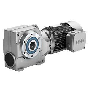 Siemens SIMOGEAR A6X30114850 2-Stage 4-Pole Geared Motor, 230 Delta VAC, 400/460Y VAC, 24 VDC, 0.73 hp, 0.84 hp, 143 Gear Ratio, 1735 rpm Rated/12.132 rpm Output Max, 355 N-m Torque
