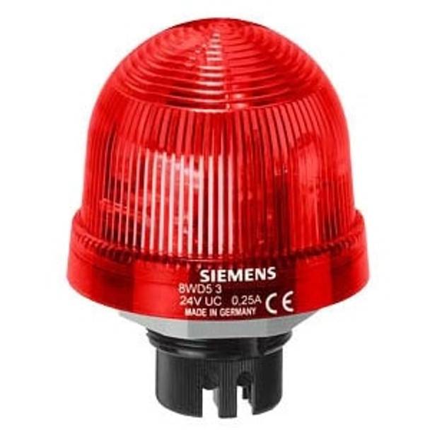 24 VAC/VDC, Siemens 8WD53205BB SIRIUS® Integrated Signal Lamp, Red