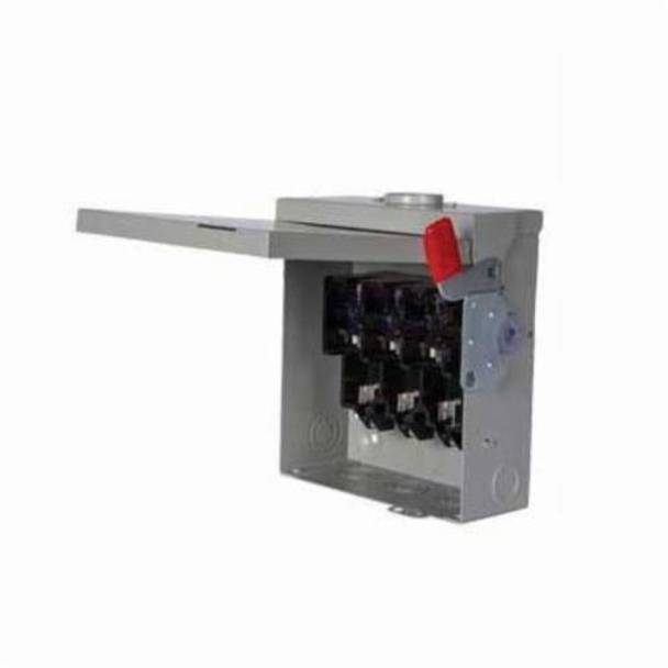 Siemens GF223N Enclosed Fusible General Duty Safety Switch With Neutral, 240 VAC, 100 A, 15 hp, DPST Contact, 2 Poles