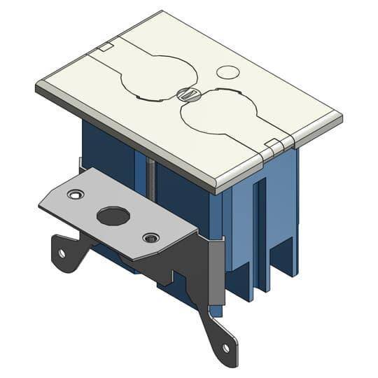 Steel City® B121BFBRR Non-Metallic Floor Box Kit With Tamper