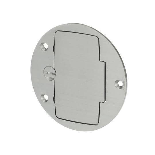Chiusura a pavimento rotonda in ottone cromato con copertura per imbarcazioni e fuoribordo
