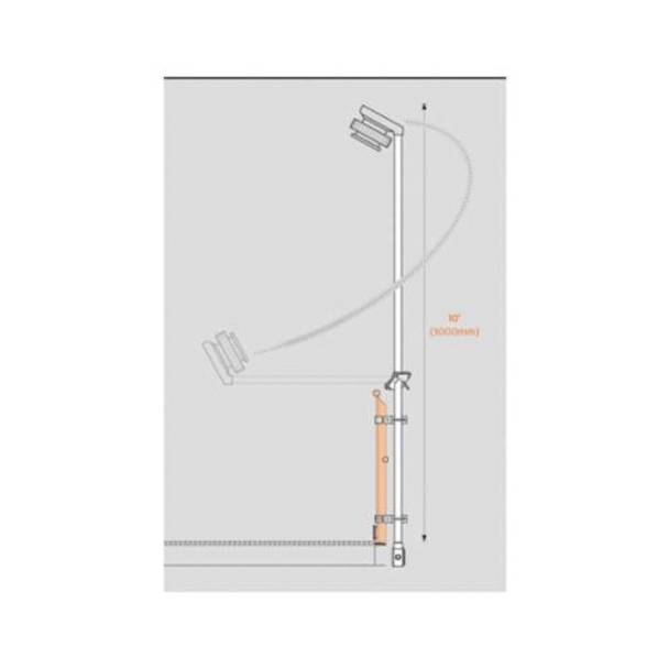 Swivelpole™ S3-3000-T-HG Threaded Lighting Pole, 10 ft H Mounting, 4 in Shaft, 1/8 in THK, Steel