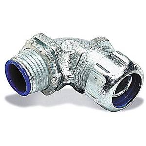 T&B® 5253 Non-Insulated Conduit Connector, 3/4 in Trade, 90 deg, Malleable Iron, Chromate Coated/Electro-Zinc Plated