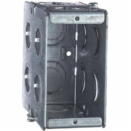 1-Gang 14-KO, 22 Cu Inch, Thomas & Betts Corporation GW-135-G Masonry Box